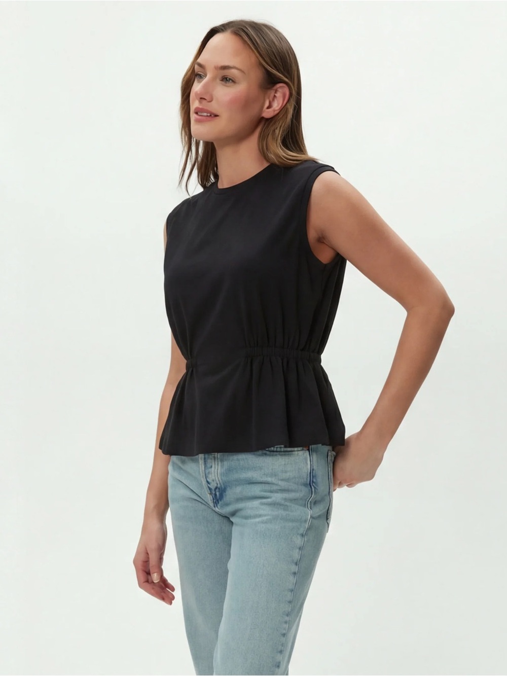 NWT MICHAEL STARS Rochel Peplum Tank